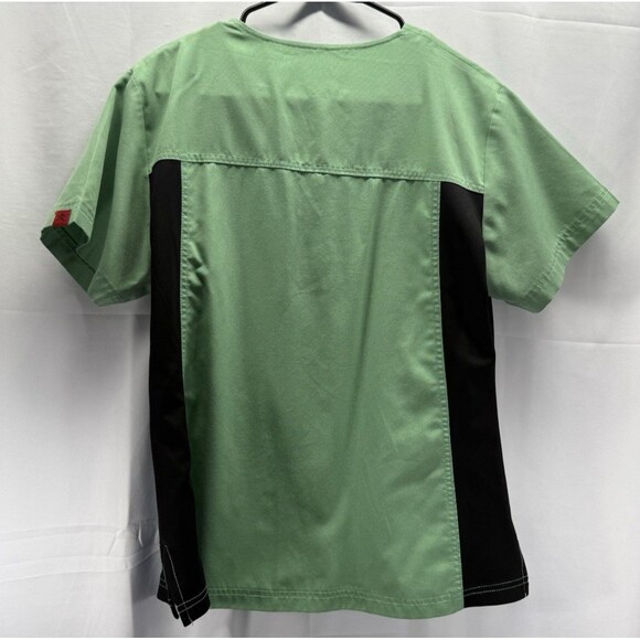 Reina Womens Green/Black Scrub Top Size Medium - Picture 4 of 5